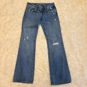 Y2K American Eagle Medium Wash Denim Blue Favorite Boyfriend Jeans 2 Regular